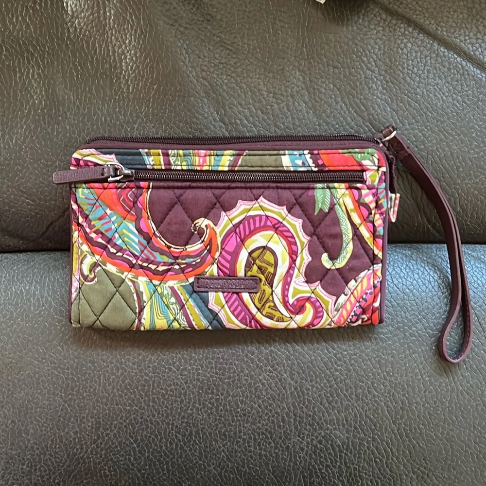 Vera Bradley multi paisley wristlet